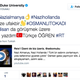 Screenshot of Duke University’s official Twitter account after it was hacked earlier tonight (Twitter)